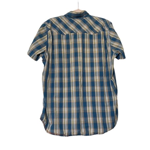 American‎ Eagle Outfitters Mens Pearl Snap Short Sleeve Shirt Size Large Vinyage - Picture 2 of 11